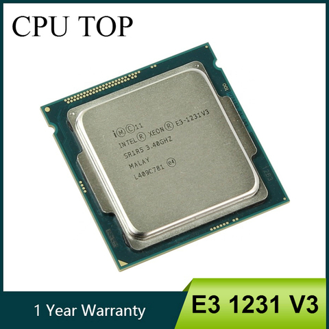 Processeur Intel Xeon E3 1231 V3 3.4GHz, Quad Core LGA 1150, CPU E3-1231 V3 pour ordinateur de bureau ► Photo 1/2