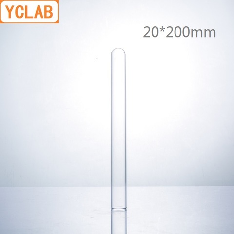 Ykab – Tube à essai en verre Borosilicate 200, 20x3.3mm, bouche plate, résistance aux températures élevées, équipement de laboratoire chimique ► Photo 1/3