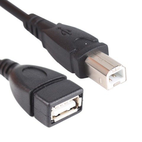 Câble adaptateur d'extension pour imprimante, USB 2.0 femelle vers USB B mâle, 50cm, 1,5 ft, #260667 ► Photo 1/6