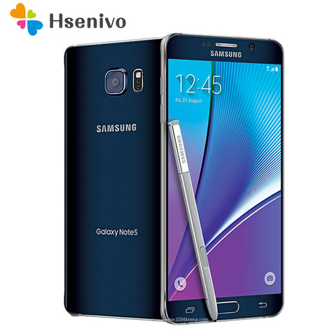 Samsung – smartphone Galaxy Note 5 N920A/T, téléphone portable reconditionné, Octa Core, écran de 5.7 pouces, 4 go de RAM, 32 go de ROM, caméra de 16 mpx, connectivité 4G LTE ► Photo 1/6