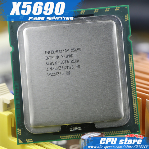 Processeur Intel Xeon X5690 processeur d'unité centrale/3.46GHz /LGA1366/12 mo, Cache L3/Six Core/serveur, livraison gratuite, il existe, vente de processeurs X5680 ► Photo 1/2