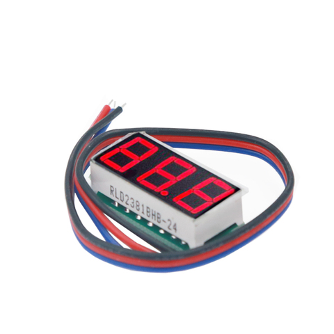 Mini voltmètre numérique à affichage LED rouge, 0.28 pouces, 0-100V DC, 30% de réduction ► Photo 1/6