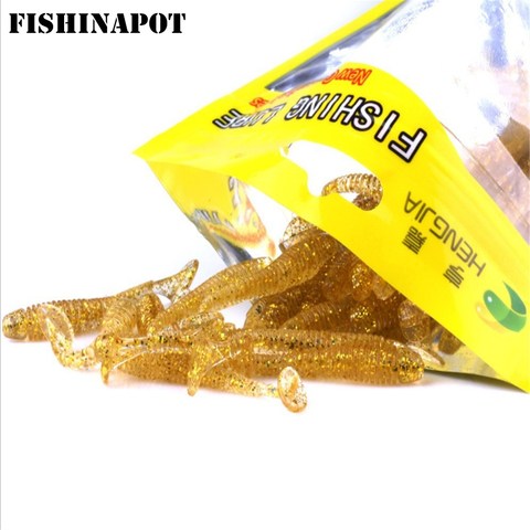 FISHINAPOT – lot d'appâts artificiels souples en Silicone pour la pêche, pack de leurres pour attraper des poissons comme les carpes, 0.7g/4.5cm, 20 pièces ► Photo 1/6