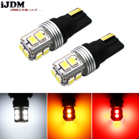 IJDM Canbus Blanc et Ambre 3030 Haute Puissance 168 2825 T10 Ampoules LED Pour Le Stationnement De Voiture Feux de Position, carte intérieure Plafonniers, 12 v ► Photo 1/6