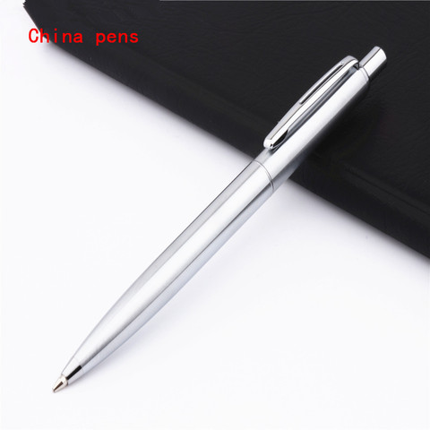 JINHAO – stylo à bille 039 en acier inoxydable, pointe moyenne, platine, pour bureau, nouveau ► Photo 1/5