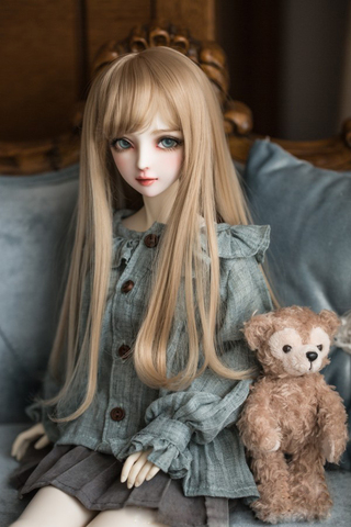BJD-perruque SD doll, cheveux courts bouclés bruns, fil à haute température, 1/3 1/4 1/6, ruban de style européen ► Photo 1/6