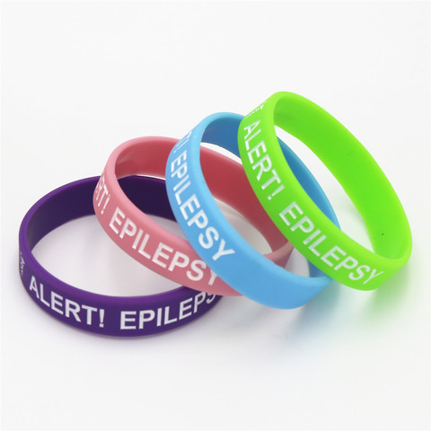 Bracelet en Silicone pour enfants, 1 pièce, pour alerte médicale, pour l'épilepsie, taille, cadeaux, SH135K ► Photo 1/6