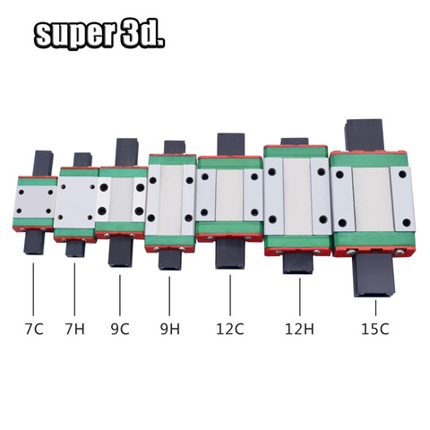 Bloc coulissant à roulement linéaire pour imprimante 3D, 2 pièces, MGN12C MGN12H, guide linéaire de 12mm, CNC XYZ, bricolage ► Photo 1/6