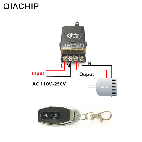 QIACHIP 433 Mhz Universel Sans Fil Commutateur de Commande À Distance AC 110 V 220 V 30A Relais 1CH Récepteur et RF 433 mhz À Distance Contrôleur ► Photo 1/6