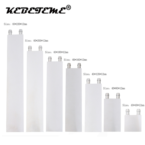 Universel 40mm * 40mm/80mm/120mm/200mm refroidissement par eau radiateur bloc Waterblock liquide refroidisseur pour PC CPU GPU SB North Bridge-vis ► Photo 1/6