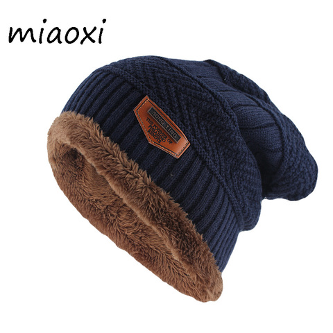 Miaoxi – bonnets Skullies pour homme et femme, chapeau en laine et coton, tricoté, doux, à la mode, nouvelle collection hiver ► Photo 1/6