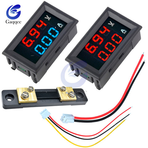 Mini voltmètre numérique, testeur de courant, panneau, ampèremètre DC 0-100V/cc 7-110V, 50A, testeur 0.28 
