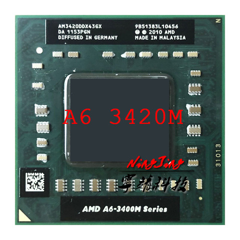 AMD A6-Series A6-3420M A6 3420 M 1.5 GHz Quad-Core Quad-Thread processeur d'unité centrale AM3420DDX43GX Socket FS1 ► Photo 1/1
