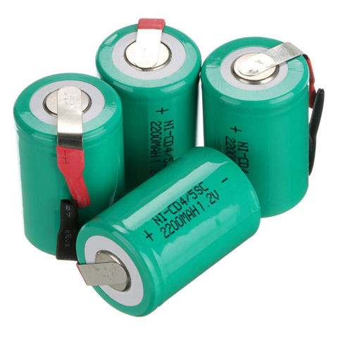 GTF 4 pièces 2200 mAh 4/5 SC Ni-cd Batterie 1.2 V Sous piles C avec languette pour Outils Électriques ► Photo 1/6