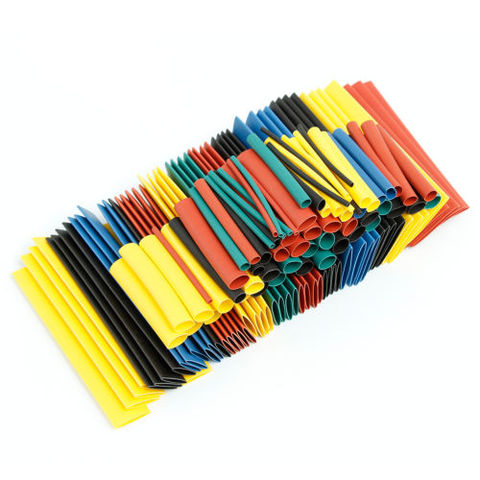 Kit de gaine thermorétractable de câbles électriques en polyoléfine, 8 tailles, couleurs mélangées, ensemble de 328 pièces ► Photo 1/6