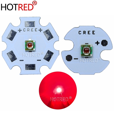 Emetteur LED CREE XP-E XPE 1-3W, rouge, 660nm, 10 pièces, 20mm/16mm/14mm/12mm/8mm, PCB ► Photo 1/6
