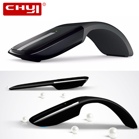 CHYI-souris optique sans fil, plate-forme ergonomique, pliable, 2.4 DPI, 1200 GHz, avec récepteur USB, Arc tactile, pour ordinateur portable ► Photo 1/6