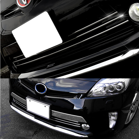Housse de protection pour Toyota Prius | Pare-chocs avant en acier inoxydable SUS304, garniture de grille avant de voiture, accessoires pour Toyota Prius ZVW30 30 2012-2015, 4 pièces ► Photo 1/3