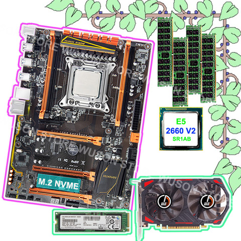 HUANAN – carte mère ZHI X79 pour processeur Intel Xeon E5 128 V2, carte graphique GTX750TI, 2 go de RAM, 2280 go de SSD NVME 2660, 4x8 go de RAM, 1600 RECC, en vente ► Photo 1/1