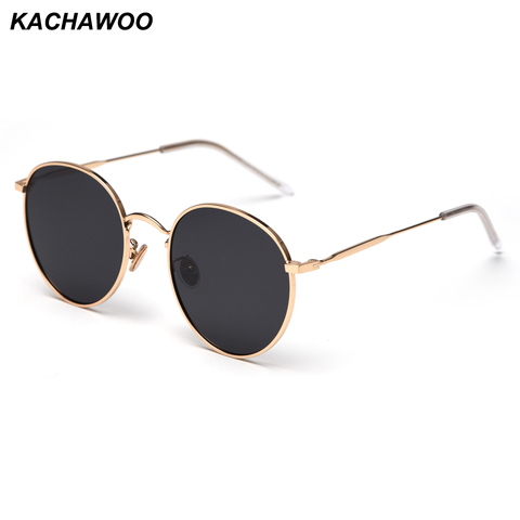 Kachawoo – lunettes de soleil polarisées pour femmes et hommes, monture métallique ronde, accessoires d'été, 2022 ► Photo 1/6