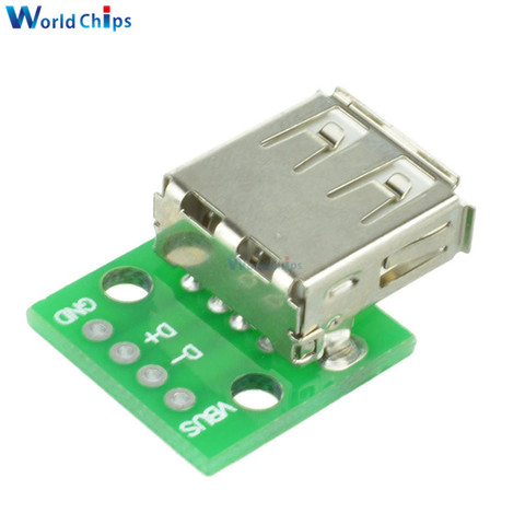 Convertisseur USB femelle Type A vers DIP 2.54MM, 10 pièces, adaptateur de carte PCB pour connecteur Arduino ► Photo 1/1