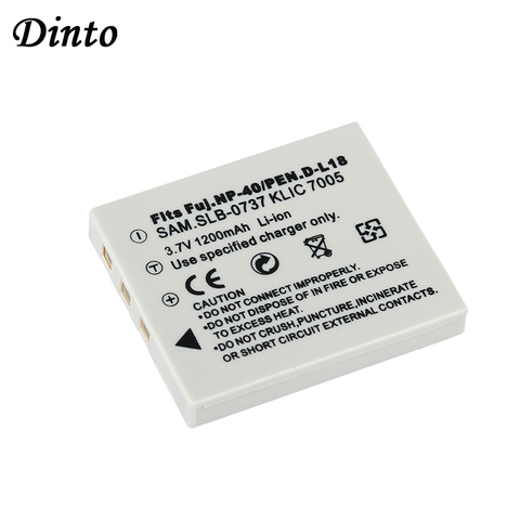 Dinto 1200mAh Batterie pour Appareil Photo Fujifilm NP-40N NP-40 NP 40 NP40 pour BENQ DLI-102 PENTAX D-LI8 D-Li85 SLB-0737 KODAK KLIC-7005 ► Photo 1/5