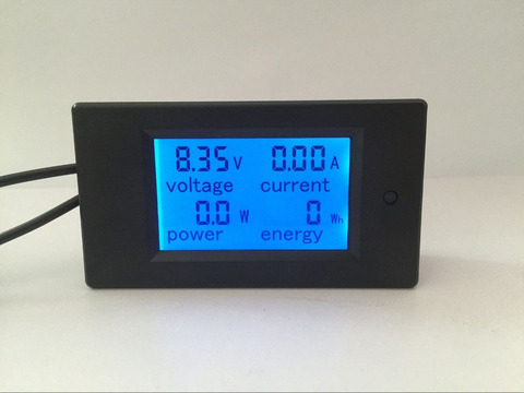 Compteur combiné de tension et de courant à écran LCD, 12v, 24v, 48v, DC 6.5-100v, 20a, KWh, Watt ► Photo 1/4