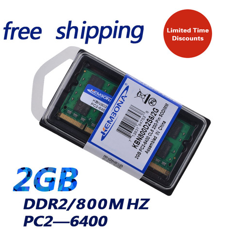 KEMBONA-mémoire DDR2 pour ordinateur portable, 800 Mhz, 2 go PC2, 6400 go, 200pin, scellé, pour toutes les cartes mère, livraison gratuite ► Photo 1/2