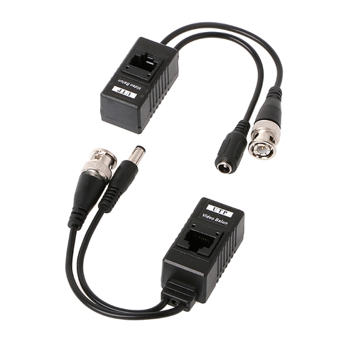 Livraison gratuite 1 paire BNC à RJ45 passif vidéo alimentation + Audio Balun émetteur-récepteur pour caméra de vidéosurveillance ► Photo 1/1