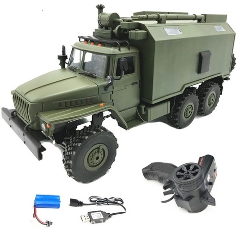 Nouvel ensemble de camion radiocommandé WPL B-36 B36 RC, simulation en grande taille, commande de 6 roues, modèle de camion militaire soviétique, voiture tout-terrain avec télécommande, 1:16 ► Photo 1/6