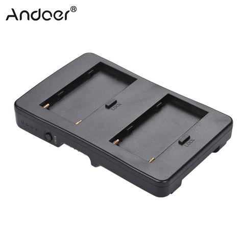 Andoer F2-BP NP-F batterie à v-mount batterie convertisseur adaptateur plaque Fit F970 F750 F550 pour Canon 5D2 DSLR Cam lumière LED moniteur ► Photo 1/6