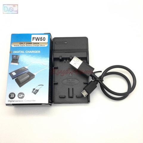 NP-FW50 chargeur USB pour Sony NP FW50 batterie NEX 7 6 5 ILCE 7S A7 A7R II A5000 A5100 A6000 A6300 A6400 A6500 RX10 II III caméra ► Photo 1/6