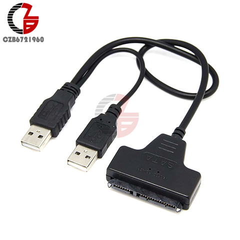 USB 3.0 SATA 7 + 15Pin à USB 2.0 câble adaptateur pour 2.5 HDD ordinateur portable disque dur ► Photo 1/1