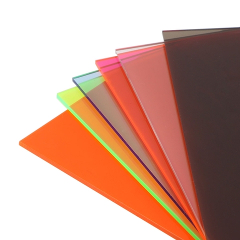 1PC plexiglas panneau multicolore acrylique feuille organique verre bricolage modèle faisant conseil 10x20cm ► Photo 1/6