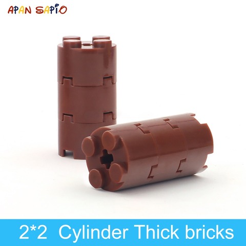 Blocs de construction à assembler soi-même, briques cylindriques épaisses, 2x2 points, taille créative éducative Compatible avec les jouets lego pour enfants, 50 pièces ► Photo 1/6