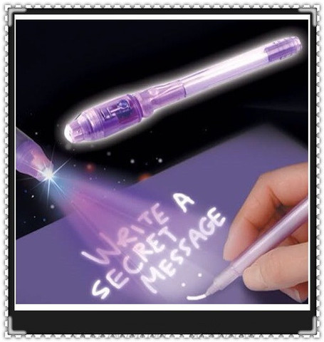 Magic stylo marqueur à encre Invisible 2 en 1, Graffiti UV et lumière noire, papeterie créative, surligneur de bureau ► Photo 1/6