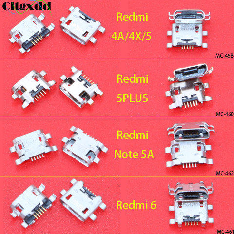 Cltgxdd – connecteur Micro USB 5 broches, prise jack femelle, port de charge pour Xiaomi Redmi 4A 4X 5 plus 5 plus 6 Note 5A, 1 pièces ► Photo 1/6