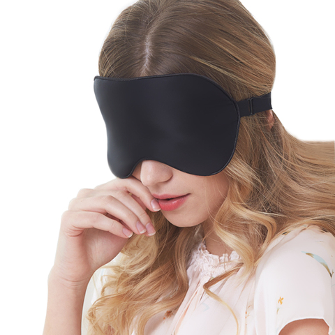 Masque de sommeil en soie de mûrier 100% naturel, masque pour les yeux doux et lisse, aide au sommeil, Patch de couverture oculaire, Bandage confortable ► Photo 1/6