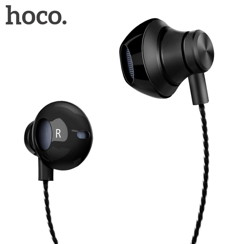 HOCO 3.5mm Super basse filaire écouteur métal stéréo son dans l'oreille HiFi casque fone de ouvido pour iPhone Xiaomi Redmi 4x Note 4x ► Photo 1/6