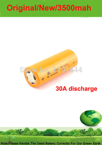 Free Shipping!!!6PCS/LOT Real capacity MNKE 3.7V 26650 IMR26650 3500mAh high drain 30A discharge rechargeable battery ► Photo 1/4