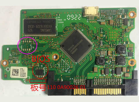Pièces de disque dur PCB, circuit imprimé 110 0A90026 01 pour Hitachi 3.5 SATA, récupération de données, réparation de disque dur ► Photo 1/3