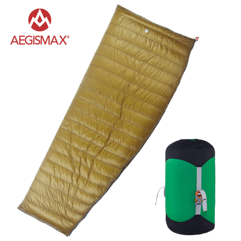 AEGISMAX – sac de couchage en duvet d'oie blanc, ultraléger, en forme d'éventail, 3 saisons, Camping, randonnée, 95% ► Photo 1/1