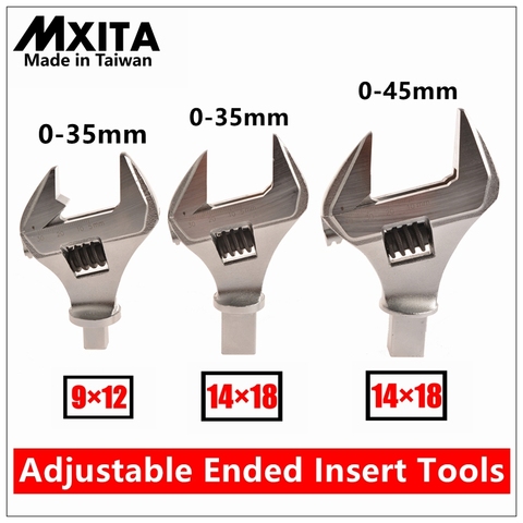 MXITA – clé dynamométrique à tête à insertion, outil manuel Interchangeable, 9x12 14x18 ► Photo 1/6