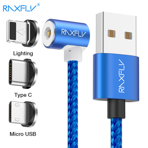 RAXFLY – câble magnétique USB Micro et Type C L-TYPE, éclairage vers Xiaomi Redmi Note 7 4X ► Photo 1/6