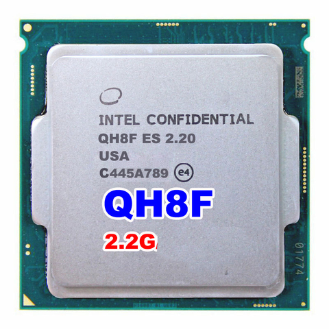 Processeur INTEL QH8F, ES de I7, processeur SKYLAKE AS QHQG 2.2GHZ quad core, prise 1151, version d'ingénierie QH8F ► Photo 1/3