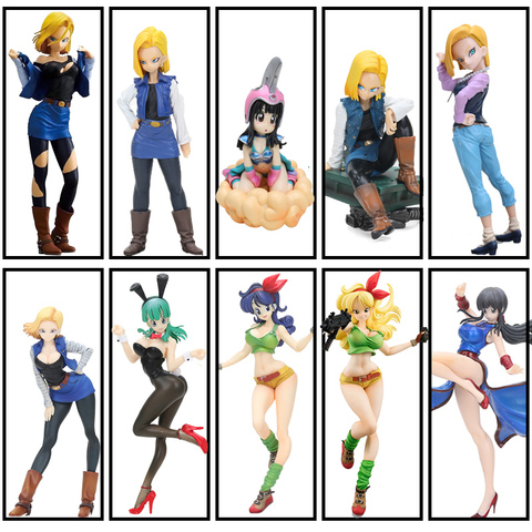 Poupée de filles du dessin animé Dragon DBZ en PVC,figurine de DXF Ranchi Chichi SCultures Big Dragon GT, No.18 Lazuli, modèle de 9 à 20 cm, ► Photo 1/6