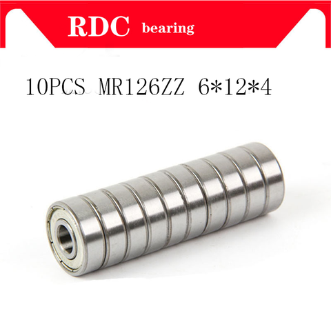 Roulements à billes miniatures MR126ZZ L-1260 MR126-2RS 6x12x4mm, 10 pièces, MR126 L-1260ZZ ► Photo 1/6