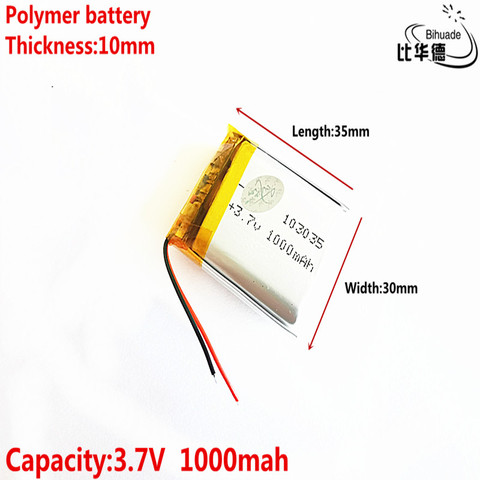 Batterie lithium-ion/Li-ion 3.7V,1000mAH, pour tablette pc, GPS,mp3,mp4, bonne qualité ► Photo 1/5