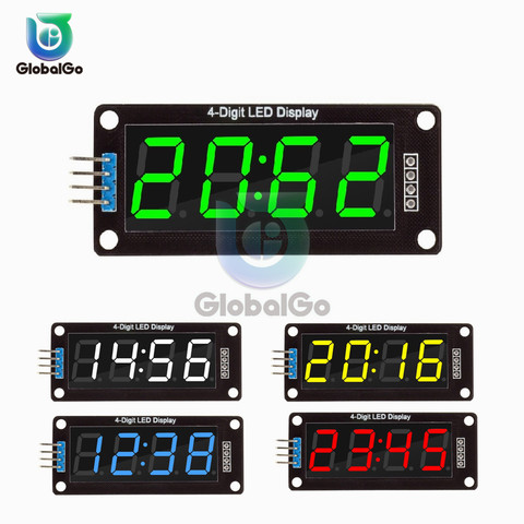 0.56 pouces 4 Bits LED Module d'affichage numérique Tube pour Arduino 7 Segments horloge Double points Module horloge TM1637 horloge électrique ► Photo 1/6