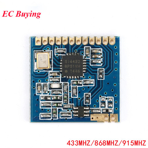 Module de Communication émetteur-récepteur sans fil SI4432, 433MHz 868MHz 915MHz, Communication sans fil avec antenne à ressort ► Photo 1/4